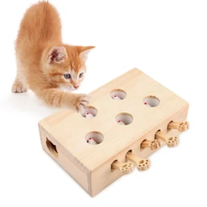 Wooden Whack-A-Mole for Cats & Kittens