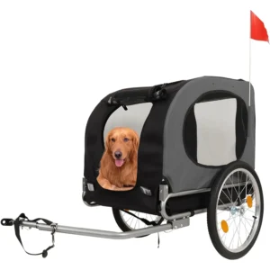 Steel Dog Bike Trailer Water Resistant Pet Bike Trailer