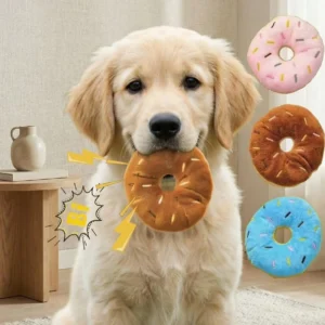 Donut Plush Squeaky Pet Toy