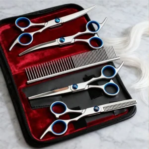 6 Pcs Professional Pet Grooming Scissors Set,