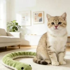 Plush Snake Toy With Crinkle Sound