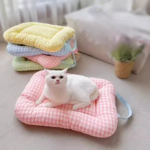 Summer Pet Sleeping Cooling Mat Dog Bed Breathable For Small Medium Dogs Cats Soft Non-slip Dog Kennel Mattress Cushion beds