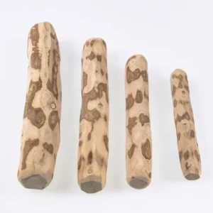 Heavy Duty Canine Coffee Wood Chew Toys, Natural