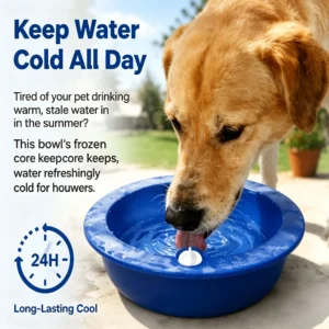 Multifunctional Pet Cooling Ice Bowl Long-Lasting Cold Water