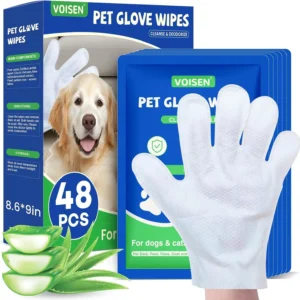 48 Pcs Pet Glove Wipes for Dogs and Cats