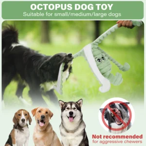 Octopus Design Pet Grinding Teeth Squeaky Small Medium Dog
