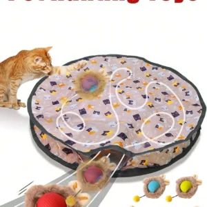 Cat Hunting Toy Set, Electric Cat Ball Toy With Lighting,