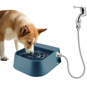 Dog Automatic Water Bowl Dispenser with 1.5m Water Hose 2L Outdoor Auto Fill