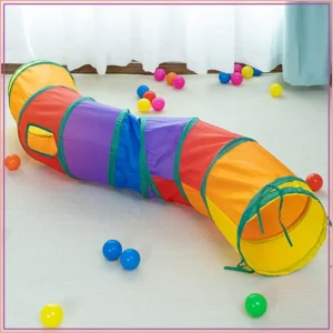 Cat Tunnel Toys For Indoor Cats Kittens  Rainbow 47"