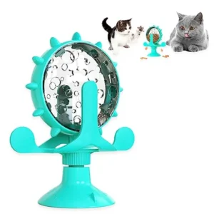 Cat Dog Treat Dispenser Toy - Cat Interactive Feeder 360° Degree Rotating