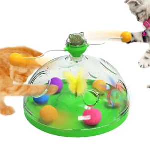 Interactive Catnip Toys for Kittens Turntable Cat Puzzle Toy Funny Interactive