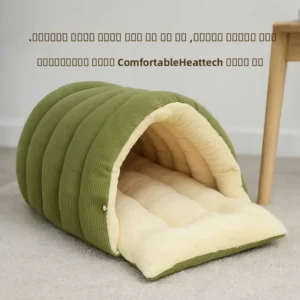 Cat bed mat winter autumn caterpillar cozy sleep house