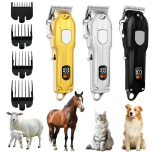 Electric Pet Hair Clipper USB Rechargeable LCD Display