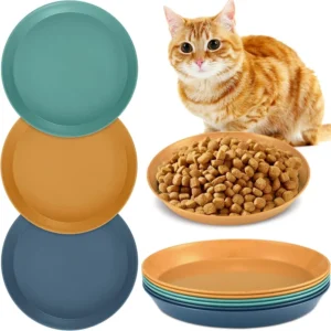 6 Pieces Small Pet Food Bowls for Cats and Kittens with Short Legs