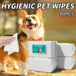 80PCS/pack Pet Wipes Disposable Pure Water Formula Pet Care Dog