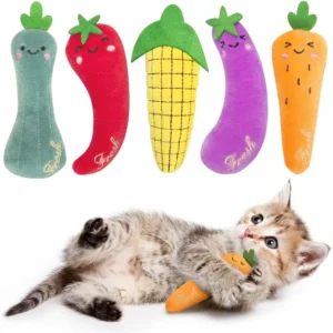 Catnip Cat Toys, 5 Pack, Plush Catnip Toys or Indoor Cats Teeth Cleaning Toys,
