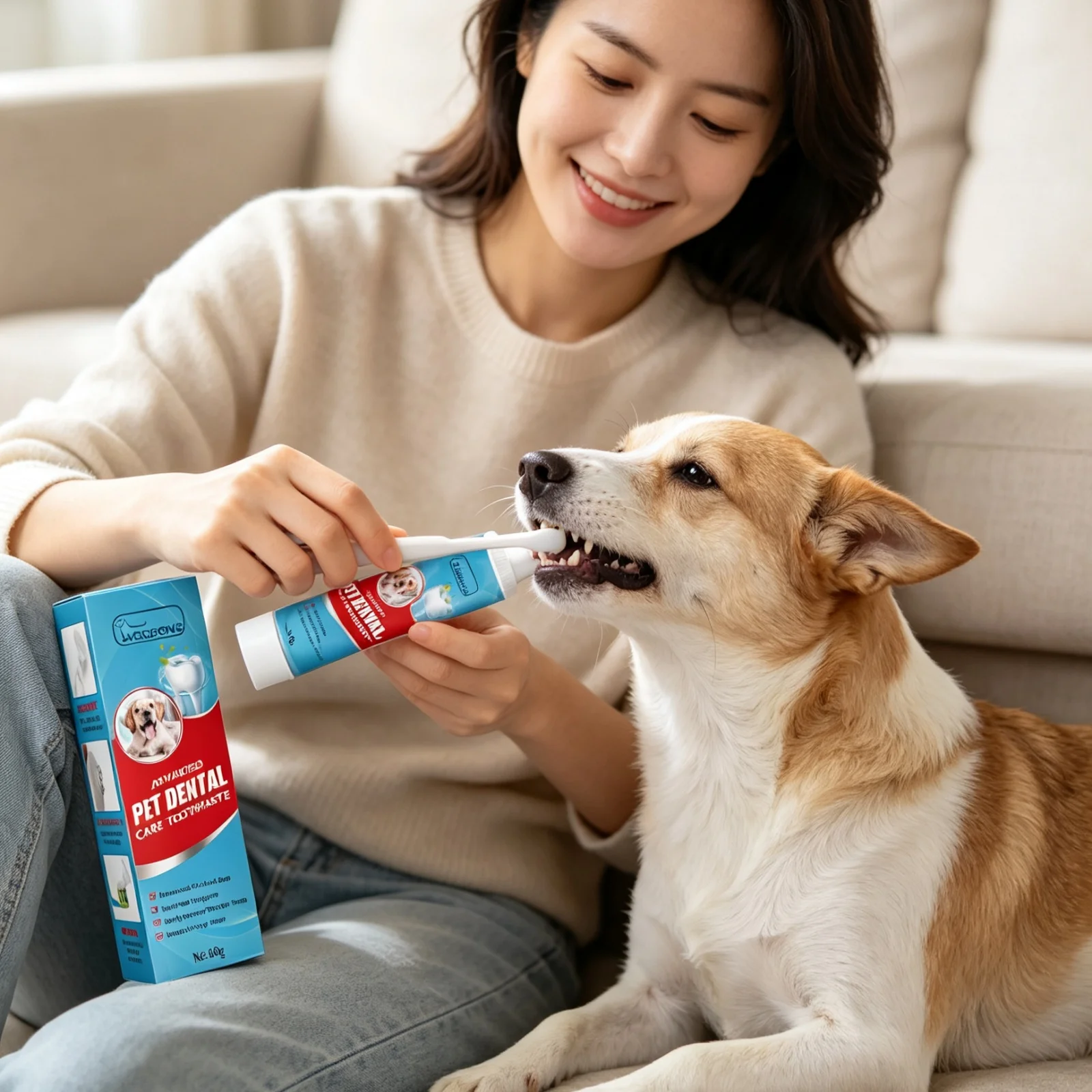 YEGBONG Pet Toothpaste Clean Pet Tooth Surface Gently Remove Residual Dirt Eliminate Bad Breath - Image 3