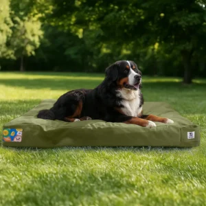 42 Inch Indestructible Canvas Outdoor Dog Bed for Extra Large Dogs, Chew Proof Waterproof Pet Bed