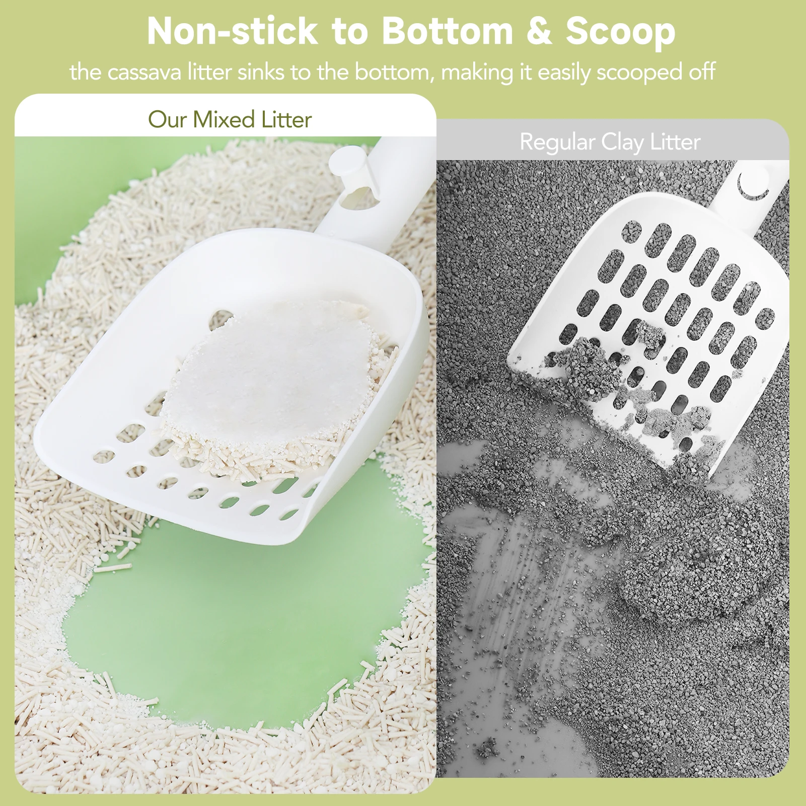 Ezskuup Non-Stick Ultra Clumping Cassava Tofu Cat Litter Odour Control Low Tracking Kitty Litter Plant-Based Ingredient 4KG/PACK - Image 4