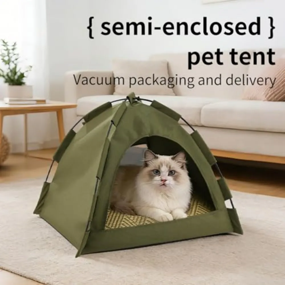 Outdoor Pet Tent Semi-Enclosed Portable Shelter for Cat Dog - Image 4