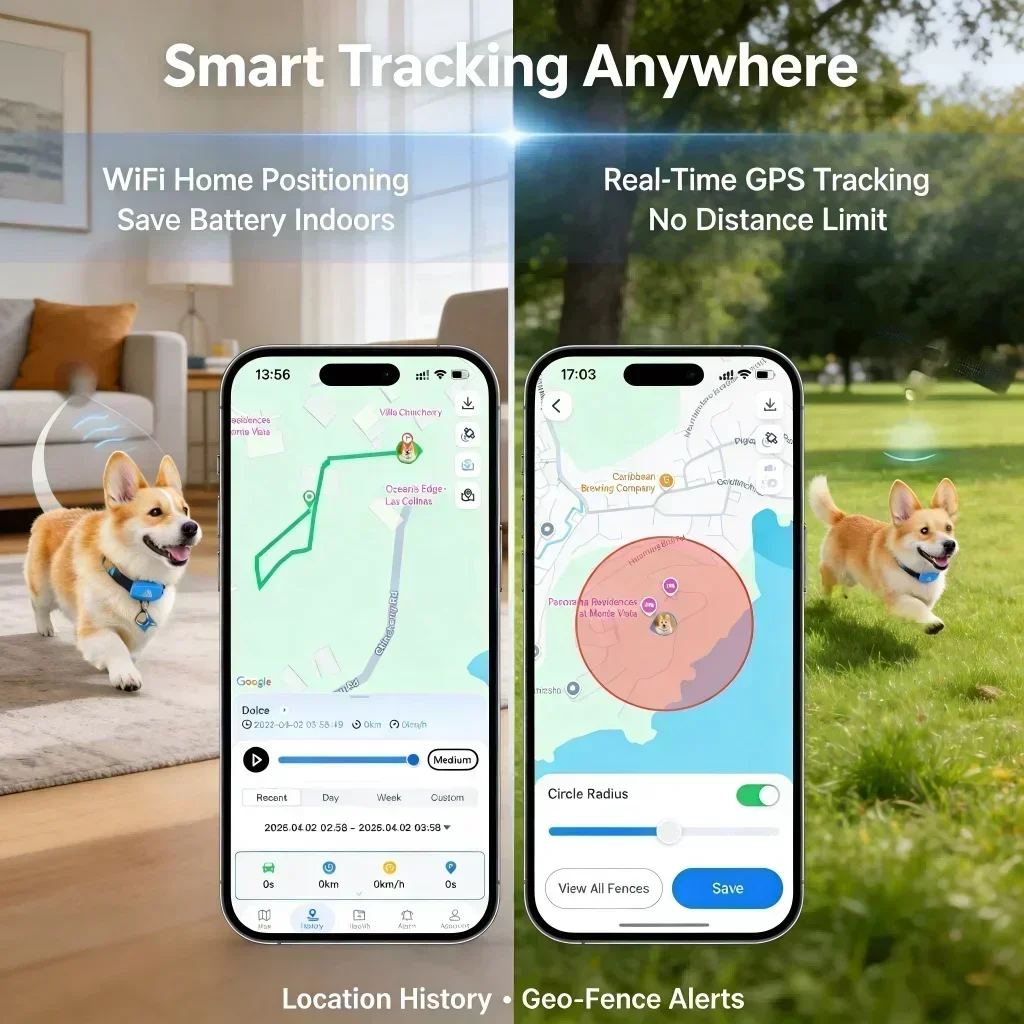 GPS Pet Tracker 4G for Dogs & Cats Built-in SIM with Real-Time Tracking, WiFi Home Positioning, IP67 Waterproof, Plan Required - Image 3