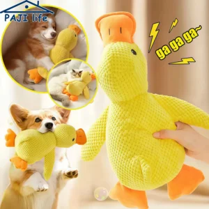 Duck Dog Toy Plush Chew Resistant Durable Dog Toy with Quacking Sound - Thumbnail Image 2