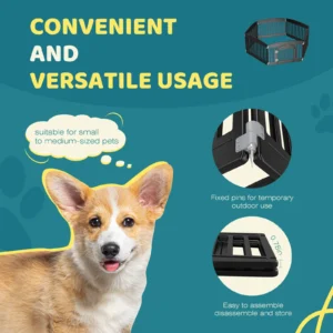JHK Plastic Dog Playpen 6 Panel 24IN Expandable Durable Pet Fence - Thumbnail Image 4