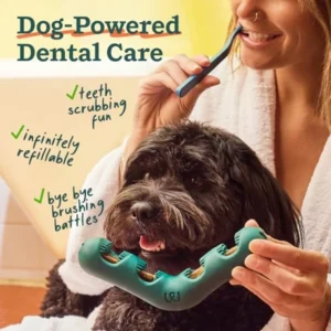 The Bite n' Brush - Dog Toothbrush Toy - Scrub Plaque and Tartar from Your Dog's Teeth
