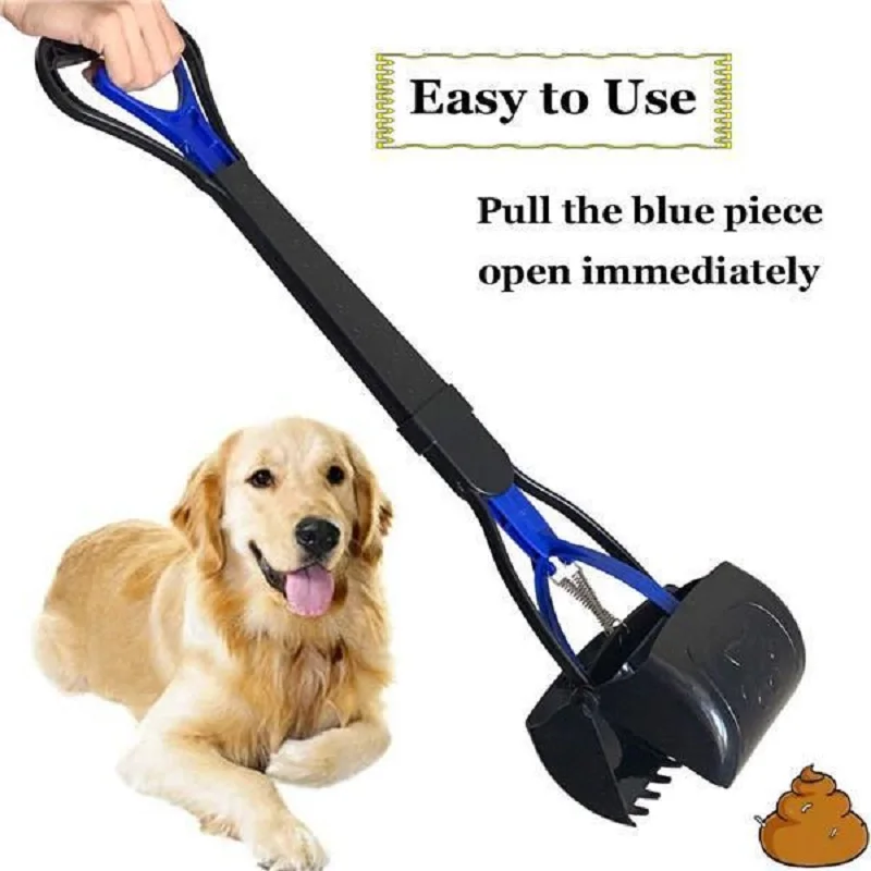 Pooper Scooper For Dog Jaw Clamp Heavy Duty Long Handle Poop Scooper - Image 1