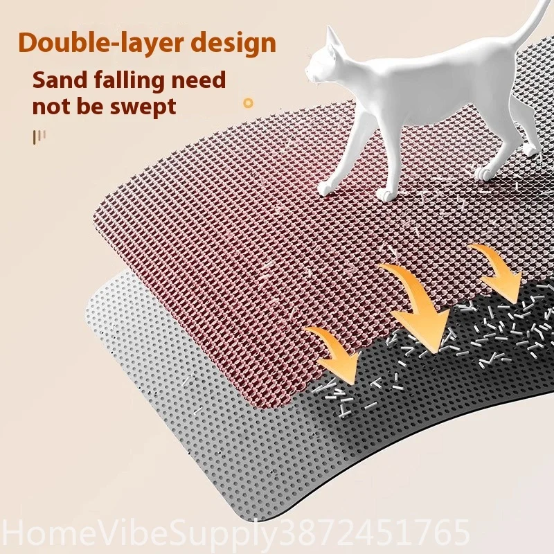 Extra Large 2 Layer Cat Litter Mat Heavy Duty Waterproof Non Slip Washable - Image 2