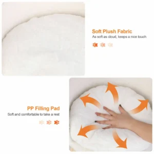 Luxury Soft Cat Bed Warm Plush Fabric Pet Nesting Chair - Thumbnail Image 3