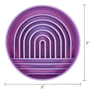Slow Feeder Bowl for Pets, Purple Rainbow