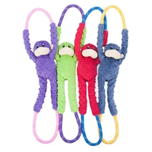 RopeTugz Durable Dog Pull Rope Toy - Blue Monkey Interactive Tug of War - Thumbnail Image 5