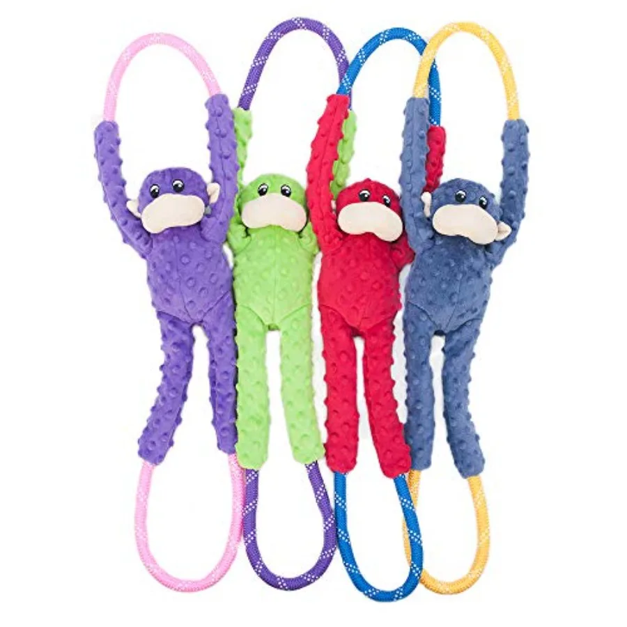 RopeTugz Durable Dog Pull Rope Toy - Blue Monkey Interactive Tug of War - Image 5