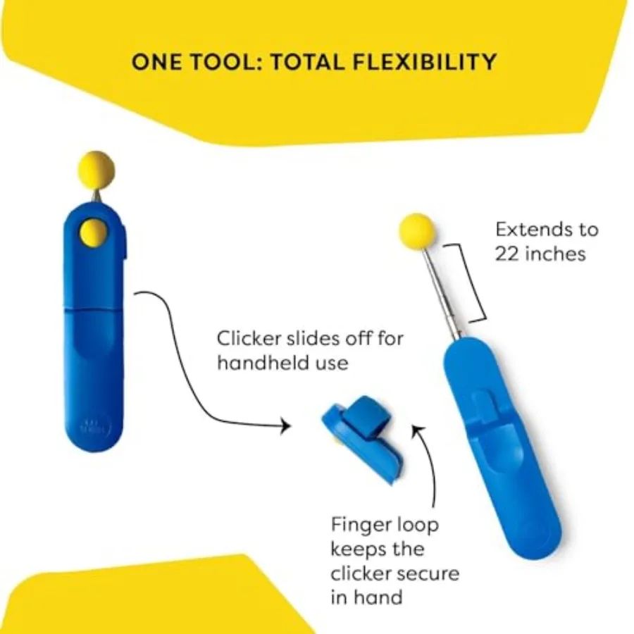 Cat Training Clicker with Detachable Wearable Finger Clicker and Target Stick Positive Reinforcement Training Tool for Cats Ide - Image 2