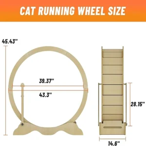 Cat Exercise Wheel, 45-Inch Large Cat Treadmill for Indoor Cats, - Thumbnail Image 6