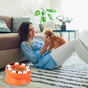 Cat Puzzle Feeder Toy, Interactive - Thumbnail Image 5