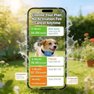 GPS Pet Tracker 4G for Dogs & Cats Built-in SIM with Real-Time Tracking, WiFi Home Positioning, IP67 Waterproof, Plan Required - Thumbnail Image 2