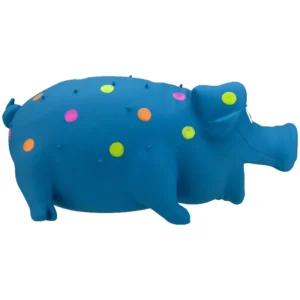 Multicolor Pig Latex Dog Toy, Chew Level 1 - Thumbnail Image 2