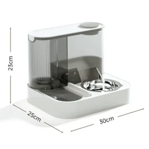 2 in 1 Gravity Pet Feeder Water Fountain Large Capacity Pet Bowl Set for Cats Dogs Puppies Kittens - Thumbnail Image 6