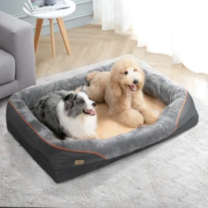 Large Dog Bed Soft Comfortable Anti Allergy Warm Fleece Removable Washable Cover Pet Bed Waterproof - Thumbnail Image 3