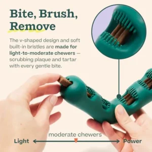 The Bite n' Brush - Dog Toothbrush Toy - Scrub Plaque and Tartar from Your Dog's Teeth - Thumbnail Image 4