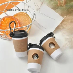 Portable Pet Poop Trash Can Dispenser Creative Cup Dog Garbage Storage Design