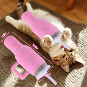 Fashion Pink Tumbler Pet Plush Doll, Lovely Cup Shape Stuffed Toy, Ideal Daily Entertainment - Thumbnail Image 4