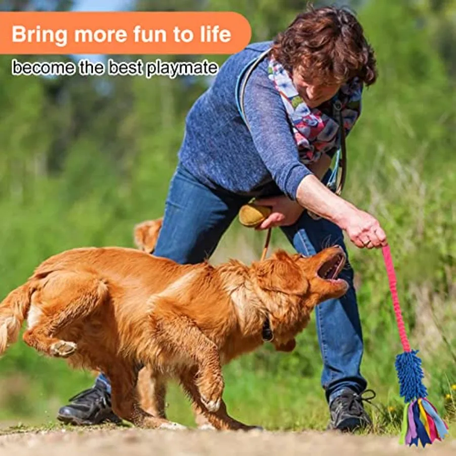 Dog Tug Toy, Dog Toys for Aggressive Chewers, Strong Squeak Rope Toy Easy to GRAP Chew Toy for Large Dogs, Puppies, Middle Dogs - Image 5