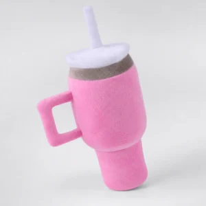 Fashion Pink Tumbler Pet Plush Doll, Lovely Cup Shape Stuffed Toy, Ideal Daily Entertainment - Thumbnail Image 2