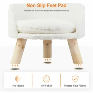Luxury Soft Cat Bed Warm Plush Fabric Pet Nesting Chair - Thumbnail Image 6