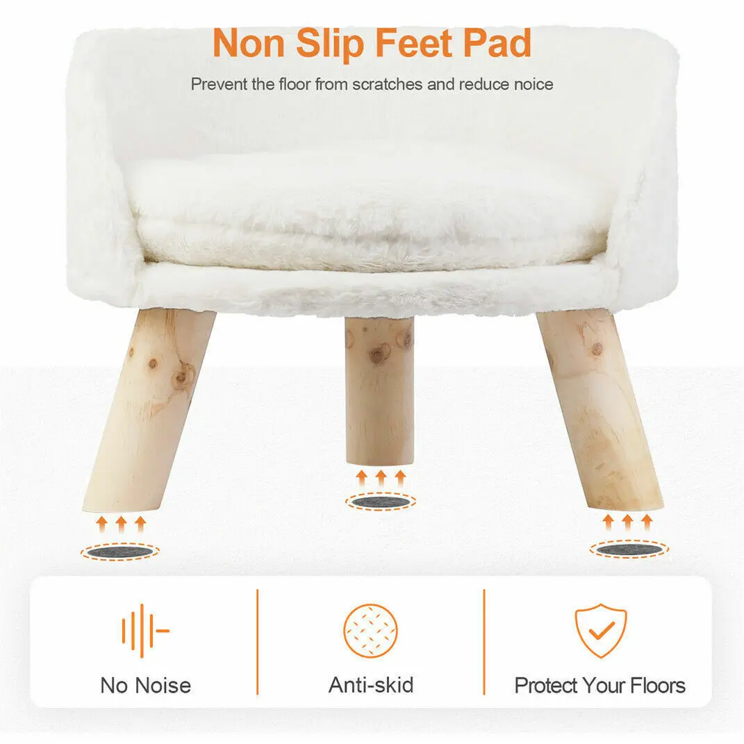 Luxury Soft Cat Bed Warm Plush Fabric Pet Nesting Chair - Image 6