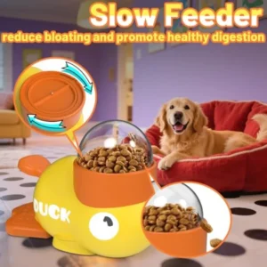 Interactive Dog Treat Dispenser Toy and Slow Feeder Dog Bowls