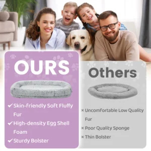 Human Dog Bed for Adults Large Human Size Dog Bed, Orthopedic Design with Removable Cover - Thumbnail Image 6